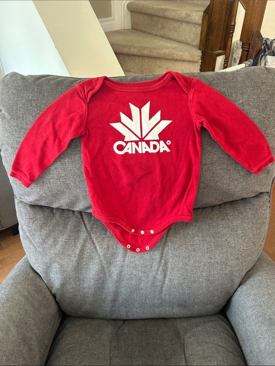 Hudson's Bay Company Other - Red Canada Long-Sleeve Baby Bodysuit